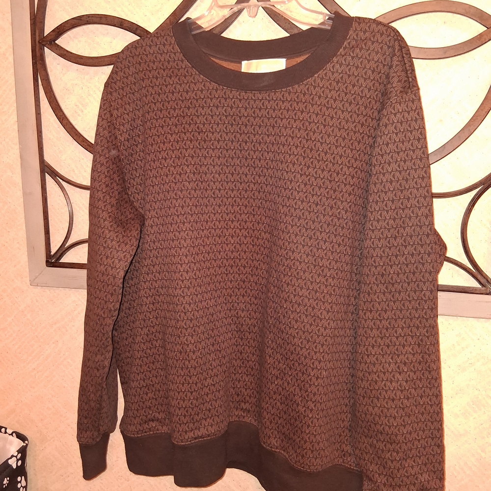 Michael Kors Dark Brown Patterned Sweater